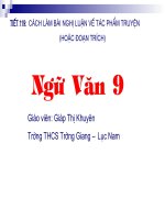 Tiet 119  cach lam bai van nghi luan hoac doan trich