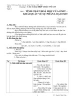 GIÁO ÁN HÓA 9 ( CHƯƠNG I - 4 cột )