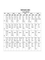 Thời khóa biểu tiểu học