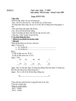 TOÁN: KIỂM TRA (tuần 3 - sáng)