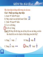 bài 21 tạo bảng