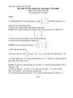 DE CAO HOC DAI SO DHQGHN 2009