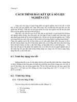 CÁCH TRÌNH BÀY KẾT QUẢ SỐ LIỆU NGHIÊN CỨU
