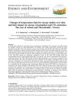 Changes of temperature data for energy studies over time and their impact on energy consumption and CO2 emissions. The case of Athens and Thessaloniki – Greece