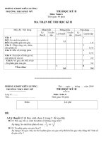 Đề thi học kì II - Toán 6