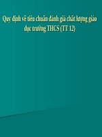 Bài giảng Tự đanbhs giá cơ sở GDPT