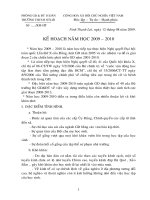 Kế hoạch năm học 2009-2010