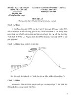ĐỀ TUYỂN SINH 10  CHUYÊN ĐỊA (08-09)