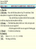 ĐƠN CHẤT VÀ ỢP CHẤT - PHÂN TỬ (tt)