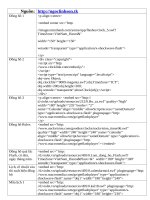 Code HTML 7 mau lich, dong ho thuong gap tren web, blog va ViOLET