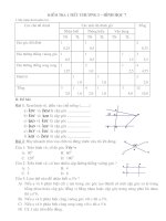 CÁC ĐỀ KIỂM TRA 45'''' TOÁN 7 + 9(CÓ MA TRẬN - CỰC HAY)
