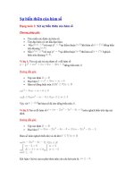 sự biến thiên cảu hàm