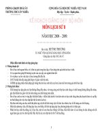 Kế hoạch giảng dạy Lịch sử 9