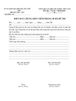 Mẫu biên bản niêm phong