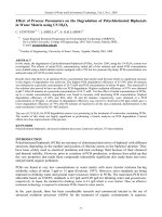 Effect of Process Parameters on the Degradation of Polychlorinated Biphenyls in Water Matrix using UV/H2O2 