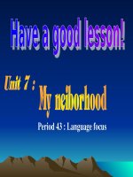 Lop 8: Unit 7 - tiet 43