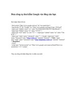 Đưa công cụ tìm kiếm Google vào blog của bạn