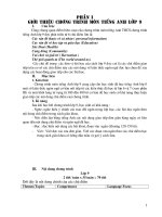 Chuong trinh SGK Tieng Anh 9