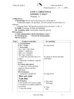 Giáo Án Tiếng Anh 6 tiết 3