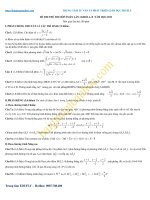 ĐỀ THI THỬ ĐH MÔN TOÁN LẦN 1 KHỐI A, B NĂM HỌC 2013