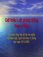 Giới thiệu luật phòng chống tham nhũng