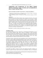 Application and Comparison of Two Biotic Ligand Models Predicting Copper Toxicity and Accumulation in Heavy Metal Tolerant Moss