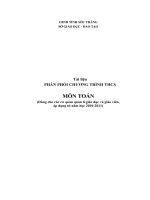PPCT MÔN  TOAN CHUAN