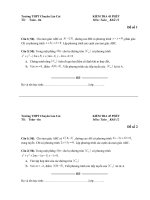 Đề KT 1 tiết chương PP tọa đô trong mặt phẳng