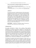 Surface characteristics of acidogenic sludge in H2-producing process
