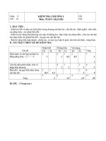 KIỂM TRA CHƯƠNG I  - ĐẠI 9