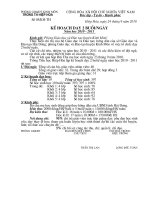 Kế hoạch dạy 2 buổi/ngày