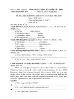 Đề thi + Đáp án AV 6 (HKII)