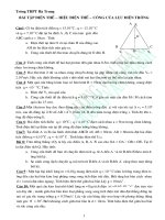 BT Hiệu điện thế - Công lực điện trường