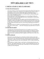 Phân phối Chương trình Môn Hóa THCS - NH 2009 - 2010