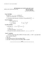 De thi va dap an khao sat dau nam 12