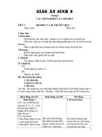 Giáo án Sinh học 9 Kì I