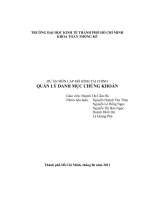 QUẢN lý DANH mục đầu tư 1 