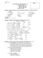 Đề KT và Thi HS giỏi Anh 7