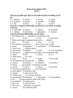 Đề ôn thi tốt nghiệp THPT Môn Tiếng Anh- Đề 2