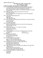 Đề KS ĐK lớp 3