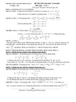 Đề thi thử đại học năm 2009 Tổ toán – Tin Môn toán - Khối A 