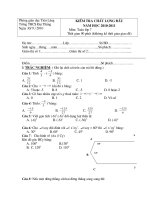 Đề thi khao sát toán 7