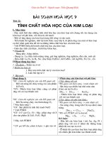 Tiết 22 Tính chất hóa học của kim loại