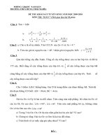 ĐÈ KHẢO SÁT TUYỂN SINH LỚP 7 MÔN TOÁN NĂM HỌC 09-10