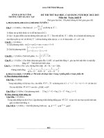 ĐỀ THI THỬ ĐẠI HỌC, CAO ĐẲNG NĂM HỌC 2012-2013 Môn Toán khối D TRƯỜNG THPT HÀ HUY TẬP