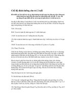 CHẾ ĐỘ DINH DƯỠNG Ở TRẺ 2 TUỔI