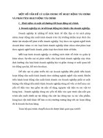 MỘT SỐ VẤN ĐỀ LÝ LUẬN CHUNG VỀ HOẠT ĐỘNG TÀI CHÍNH  VÀ PHÂN TÍCH HOẠT ĐỘNG TÀI CHÍNH