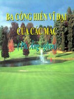 Ba cống hiến vĩ đại của Các Mác