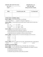De thi hoa 8 KII (co dap an)