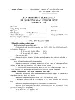 Bảng khai thành tích CSTĐ